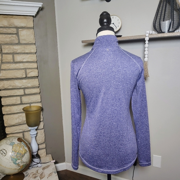 Danskin Women's Heathered Purple Long Sleeve Top - Picture 3 of 3